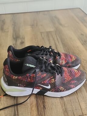 Nike Black, Orange & Purple Mesh Running Sneakers